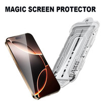 Protecteurs d'écran automatiques HD transparents sans poussière Boîte magique d'alignement en verre trempé pour Iphone 15 17 17pro 17 air 17 Pro Max