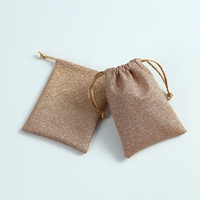 7*9cm Orange paillettes velours pochette bijoux sac à cordon pour emballage cadeau conteneur élégant pour vos pièces précieuses