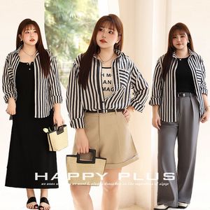 Camisa de Algodón a Rayas para Mujer, Manga Larga, Corte Holgado, Uso Diario, con Etiqueta N8891, Suzhou - Product Image 2