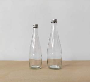 Clear Super Flint <b>Glass</b> Water <b>Bottle</b> with Screw Cap for Mineral Water Juice Beverage 290ml 330ml <b>500ml</b> 750ml Custom Logo - Product Image 6
