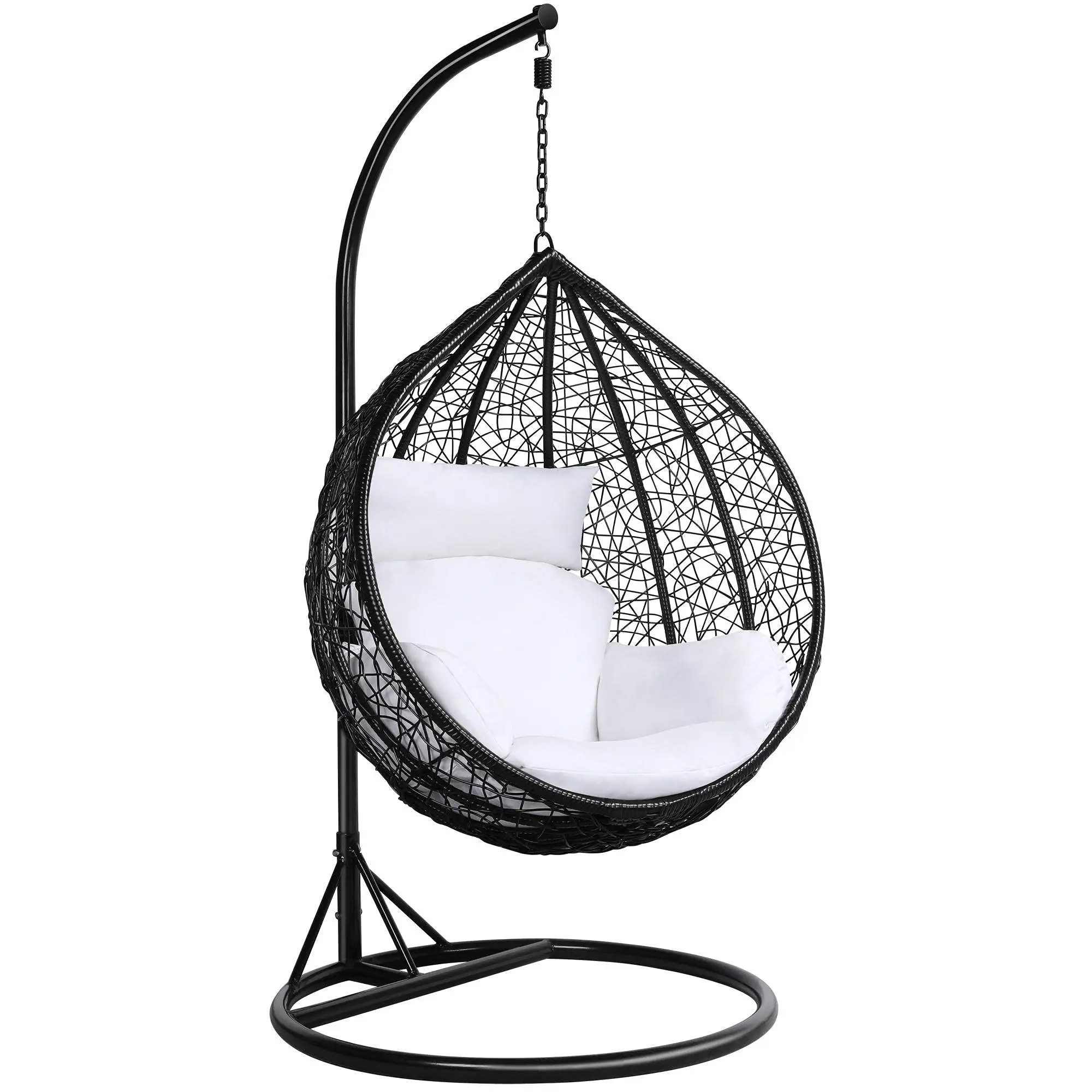Hot Sales Wholesale Outdoor Bedroom Living Room Hotels Rattan Egg Swing Chair Detachable Hanging Balcony Swing Chair