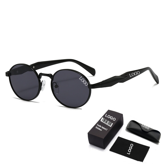 Custom logo Brand Designer Luxury Eyewear Ban Ray UV400 Metal Optical Frame Glasses Men Women Trendy Fashion Sunglasses