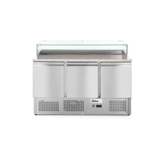 Arktic 230V/310W Attrezzatura di Refrigerazione Commerciale per Cucina, Frigorifero per Pizza a 3 Porte da 380L, 1378x702x(H)1155mm - Product Image 1