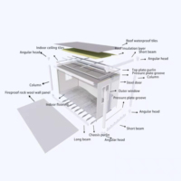 Maison conteneur démontable, Maison conteneur préfabriquée détachable, En stock - Livraison rapide, Maison/École/Centre commercial en acier de 20 pieds à 2 chambres