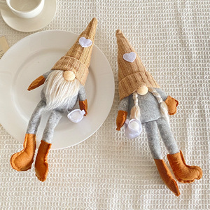 Christmas Knit Hat Doll Festive Plush Toy for Home Party Decor Holiday Promotional Toys for Home Decorations
