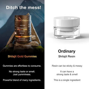 Siyah Muesli <span class=keywords><strong>Gokshura</strong></span> ve ashashandha Premium doğal maddeler ile Shilajit Gummies OEM ODM toplu toptan tedarik - Product Image 2