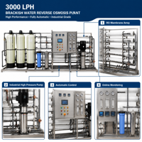 Installation de traitement d'eau saumâtre industrielle par osmose inverse (RO) de 3000 LPH montée sur châssis