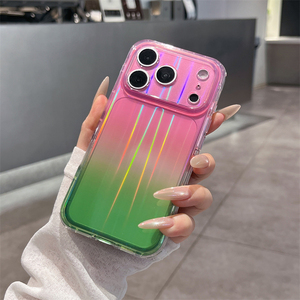 IMD Aurora Laser Gradient Lens <b>Protector</b> <b>Phone</b> Case For iPhone 17 16 15 Pro Max,for iphone 17 case with green laser - Product Image 1
