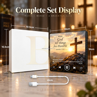 ELETREE Aimant de réfrigérateur de verset biblique parlant personnalisé Qualité exceptionnelle Électronique Foi Chrétienne Musique MP3 Audio BT Haut-Parleur