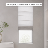 Persianas Romanas Semiopacas Inalámbricas Personalizadas al por Mayor, Persianas Romanas de Tela para Interiores con Protección UV y Filtrado de Luz para Ventanas de Oficina