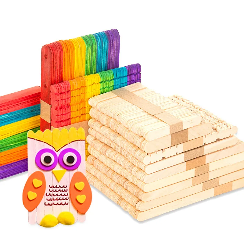 Disposable Biodegradable Birch Wood Food Grade Non Stick wooden Ice Cream Stick Popsicle Sticks