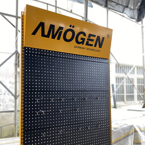 Nhà máy tùy chỉnh kích thước màu vàng triển lãm kệ trưng bày cho các cửa hàng phần cứng cửa hàng treo <span class=keywords><strong>Pegboard</strong></span> Kim Loại Rack hiển thị - Product Image 2