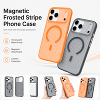 Coque de protection magnétique antichoc en TPU mat, compatible avec la charge sans fil et anti-traces de doigts, couleur unie, pour iPhone 15, 16, 17 Pro Max (Nouvelle Collection 2026)
