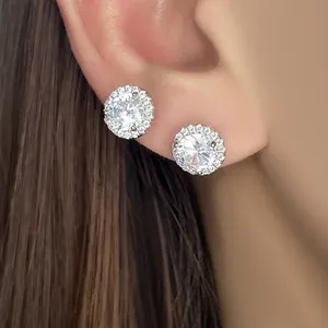 Foxi Venta caliente S925 plata claro CZ Stud pendientes de alta calidad 100% 925 pendientes de plata esterlina para las mujeres