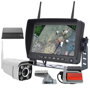 Kỹ thuật số không dây không thấm nước ip69 xây dựng cẩu tháp máy ảnh 7 inch DVR Quad hệ thống màn hình với điểm mù giám sát Kit - Product Image 1