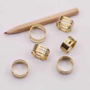 Base de bague en cuivre ouvrable pour la fabrication de bijoux DIY, outils de création de bijoux, taille 8 mm - Product Image 1