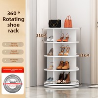 Porte-chaussures rotatif à 360 degrés en bois sur pied Affichage de sac simple Entrée multicouche pour meubles de maison pour salon