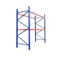 Système de rayonnage en acier robuste double face réglable et personnalisable pour entrepôt et supermarché, type goutte d'eau