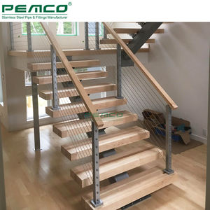 סיטונאי מקורה מראה ליטוש Swageless 304 316 נירוסטה מדרגות כבל מעקה מערכות - Product Image 1