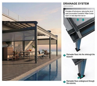 Pergola pliante en PVC durable, motorisée, imperméable, avec toit rétractable, auvent pour terrasse extérieure, pour la maison