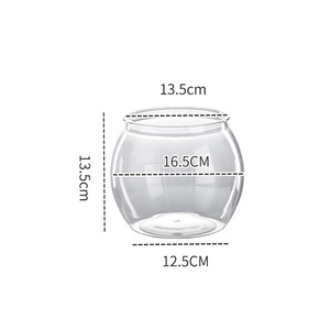 Aquarium rond en plastique épais et résistant aux chutes, économique, mini-aquarium sans distorsion pour poissons zébrés, décoration de salon - Product Image 3