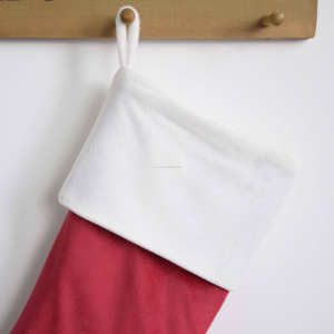 Impression par sublimation Cheminée Familiale Suspendue Déco Couleur Unie Cadeau de Noël <span class=keywords><strong>Chaussette</strong></span> Blanc Rouge Noir Lin Bas de Noël - Product Image 6