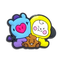 Accessoires K-pop pour idoles : Breloques de chaussures DIY en PVC, écologiques, 7 designs animaux de dessin animé, pour chaussures perforées, pour filles