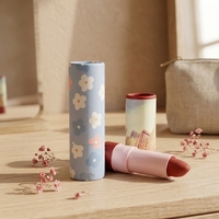 Tube de baume à lèvres en papier kraft biodégradable sur mesure, anti-fuite, avec système push-up, pour déodorant et emballage cosmétique – Vente en gros