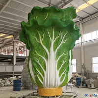 Op maat gemaakte FRP glasvezel fruit- en groentesculptuur: pompoen, durian, kool, aubergine standbeeld voor boerderij, park, tuin en landschapsdecoratie