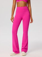Pantalones de yoga acampanados de cintura alta para mujer, efecto segunda piel, secado rápido, realce de glúteos, ajuste ceñido, pierna ancha, corte bootcut, pantalones deportivos