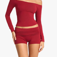 Ensemble de vêtements de sport pour femme, réversible, 2 pièces, respirant, en nylon/spandex, séchage rapide, short à taille élastique