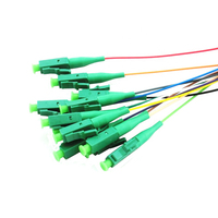 Fiber Optic Bundle Pigtail LC UPC/APC Connector 12 Colors 0.9mm SM FTTH G.652D 12 Cores LC UPC SM Fiber Pigtail