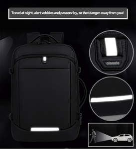 Sac à dos antivol imperméable personnalisé pour ordinateur portable, sacoche souple pour étudiants, école, extérieur, sport décontracté avec fermeture éclair et motif lettre - Product Image 6