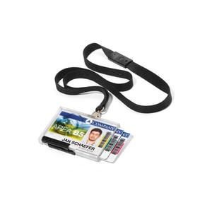 DURABLE - 8925-01 PUSHBOX <b>badge</b> <b>holder</b> with fabric cord for 3 cards (multi-pack) - EAN 4005546978789 <b>BADGES</b> <b>BADGE</b> <b>HOLDERS</b> - Product Image 1