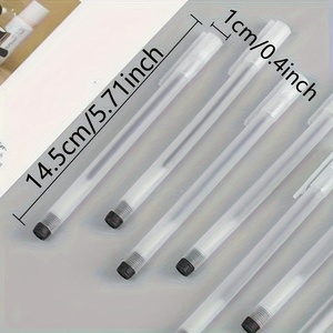 Stylo neutre givré promotionnel bon marché marqueur de signature <span class=keywords><strong>aiguille</strong></span> de papeterie d'étudiant 0.5mm stylo d'examen de bureau noir Transparent - Product Image 2