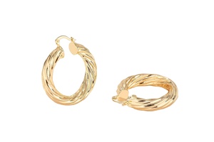 Pendientes de Aro Huggies de Lujo para Mujer, Exquisitos, Chapados en Oro de 18K con Zirconia, Joyería Fina para Mujer, Regalo al por Mayor, Pendientes de Moda con Diseño Trenzado - Product Image 5