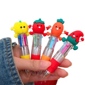 Mini stylos à bille mignons de dessin animé, bouton-poussoir multicolore pour les étudiants, usage scolaire et de bureau - Product Image 2