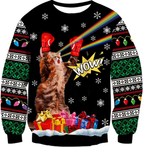 Sweatshirts à manches longues pour hommes, drôles et moches, pour fête <span class=keywords><strong>de</strong></span> Noël, avec <span class=keywords><strong>t</strong></span>-shirts graphiques 3D - Product Image 3