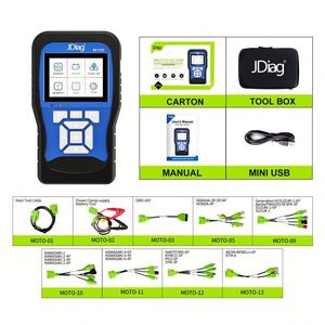 เครื่องมือวินิจฉัยมอเตอร์ไซค์ M100 OBD Scanner พร้อมระบบวินิจฉัย ABS เครื่องทดสอบแบตเตอรี่ 12V รับประกัน 1 ปี ข้อมูลสด - Product Image 5