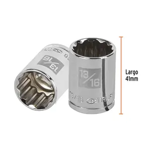 บ็อกซ์ 6 ชิ้น ขนาด 13/16 นิ้ว หัวบล็อก 12 จุด ขับเคลื่อน 1/2 นิ้ว ยี่ห้อ TRUPER - Product Image 3