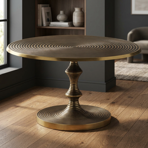 Mesa de Centro de Latón Contemporánea de Primera Calidad con Diseño en Espiral, Muebles Modernos para Sala de Estar, Mesa Decorativa - Product Image 6