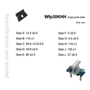 Plaque <span class=keywords><strong>de</strong></span> guidage angulaire Wfp30kHH pour système <span class=keywords><strong>de</strong></span> fixation <span class=keywords><strong>de</strong></span> rail W30HH EN 13481-2, pour transport lourd, trafic mixte, environnements difficiles, voies ferrées - Product Image 6