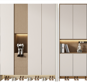 Scarpiera moderna mobile porta a battente scarpiera in legno di grande capacità scarpiera Design Cabinet - Product Image 5