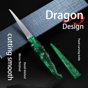 ABS Transparent Plastic <strong>Dragon</strong> Handle Low Price Stainless Steel Fruit Carving <strong>Knife</strong> Set Vegetable Carving <strong>Knife</strong> - Product Image 2