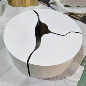 Js T133 cao cấp hiện đại công nghệ cao kim loại đồ nội thất Modular Bàn cà phê vàng mix Antique Brass trung tâm bảng cho biệt thự - Product Image 6