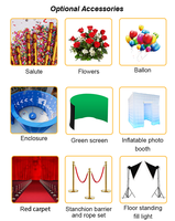 Plateforme de photomaton 360° pour fêtes avec lumières RGB, application logicielle et télécommande automatique pour 68cm/80cm/100cm/115cm/150cm