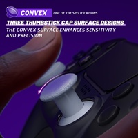 Manettes analogiques de remplacement réglables en hauteur blanches ThumbsGear V3, manettes ergonomiques interchangeables pour manettes PS5 et PS4