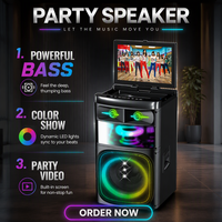 Unidad de Altavoz RMS Power de 50 W, Woofer de 12 Pulgadas + Tweeter, Amplificador Digital y Procesador Android 11, Listo para Fiestas, LED RGB
