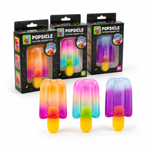 Giocattolo Antistress TOPIN in Silicone Morbido a Forma di Ghiacciolo Colorato, Regalo Sensoriale Divertente per Bambini - Product Image 1