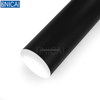 Film de protection noir mat uni pour voiture, vinyle anti-rayures, autocollants pour changement de couleur de voiture, en stock